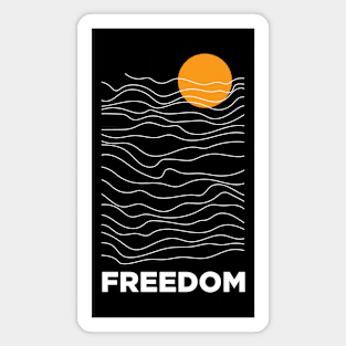 Freedom With The Sun Art Drawing Illustration Magnet